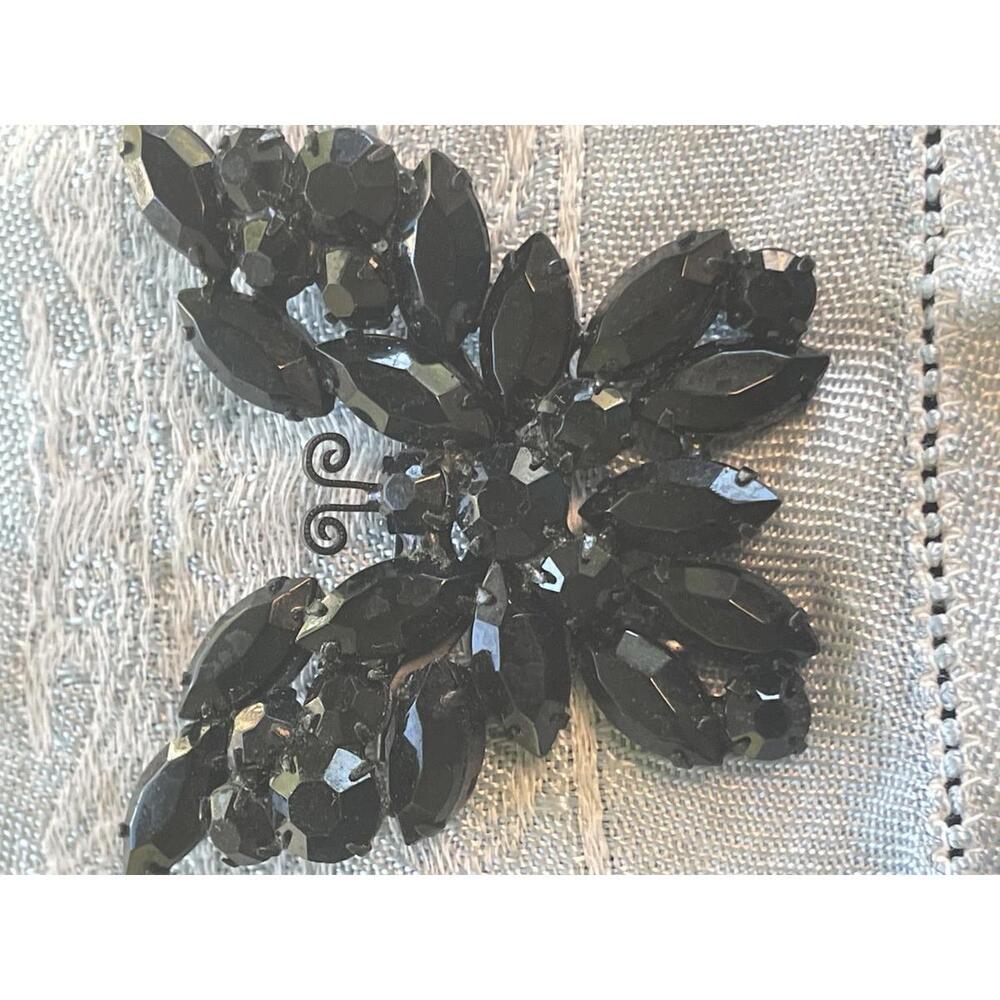 Vintage Weiss Black Butterfly Brooch